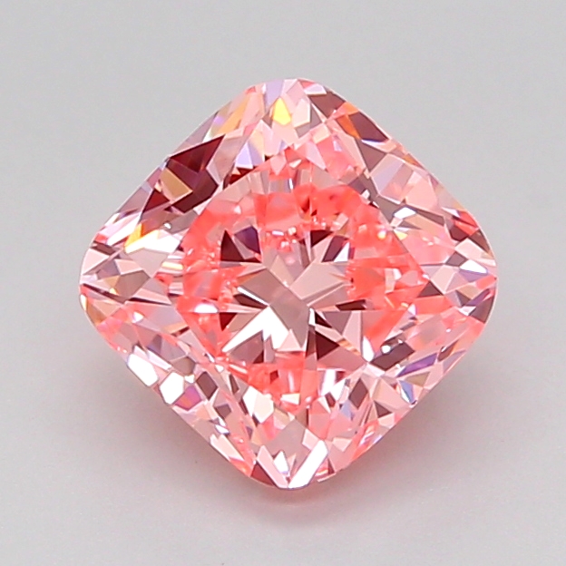 1.5ct Cushion Brilliant Fancy Vivid Pink VVS2 IGI