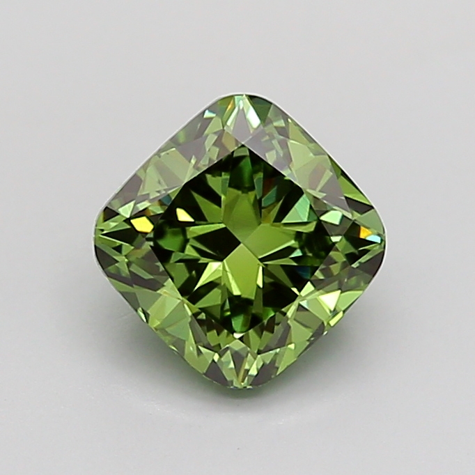 1.2ct Cushion Brilliant Fancy Vivid Green VS1 IGI