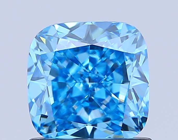 1.1ct Cushion Brilliant Fancy Vivid Blue VVS2 IGI