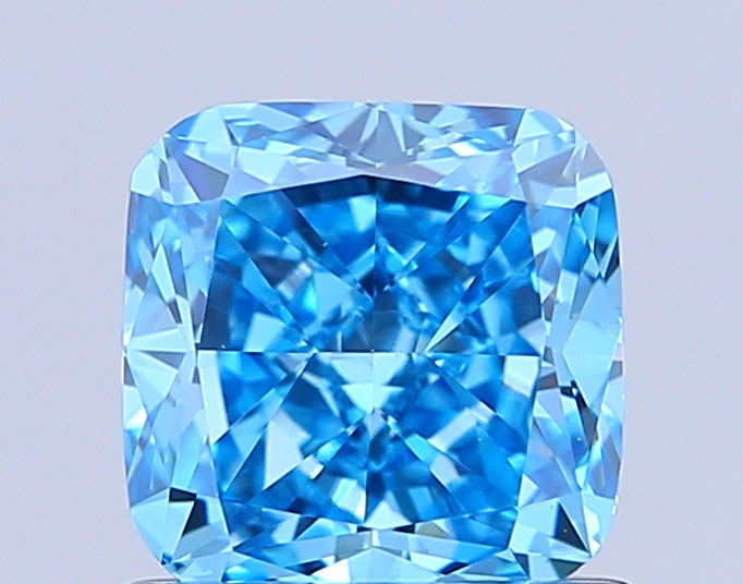 1.0ct Cushion Brilliant Fancy Vivid Blue VVS2 IGI
