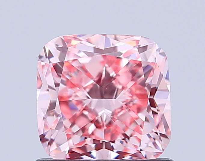 1.0ct Cushion Brilliant Fancy Vivid Pink VVS2 IGI