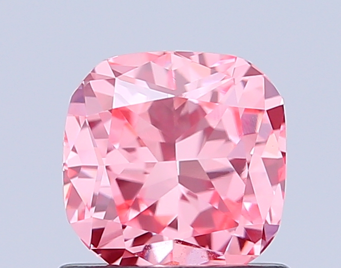 1.0ct Cushion Brilliant Fancy Vivid Pink VVS2 IGI