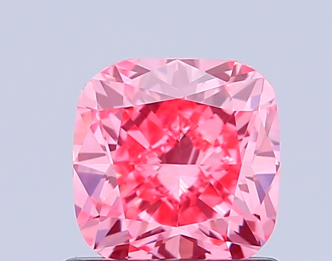 1.0ct Cushion Brilliant Fancy Vivid Pink VVS2 IGI