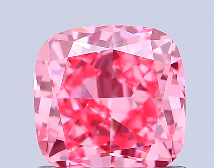 1.0ct Cushion Brilliant Fancy Vivid Pink VS1 IGI
