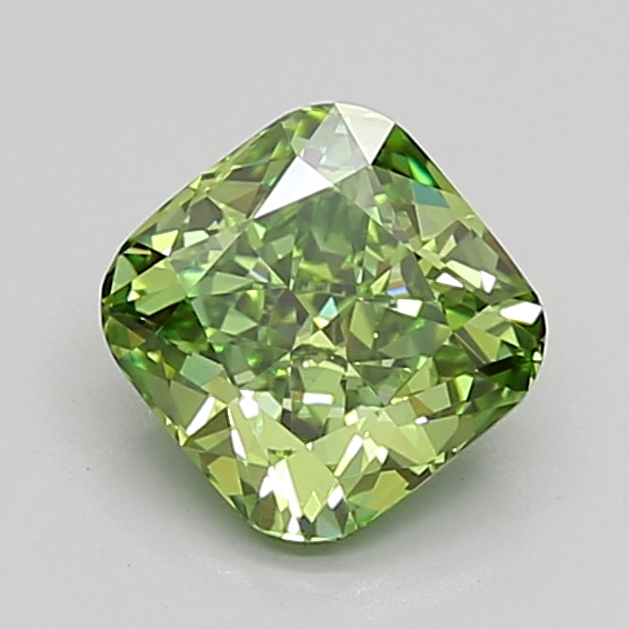 1.0ct Cushion Brilliant Fancy Vivid Green VVS2 IGI