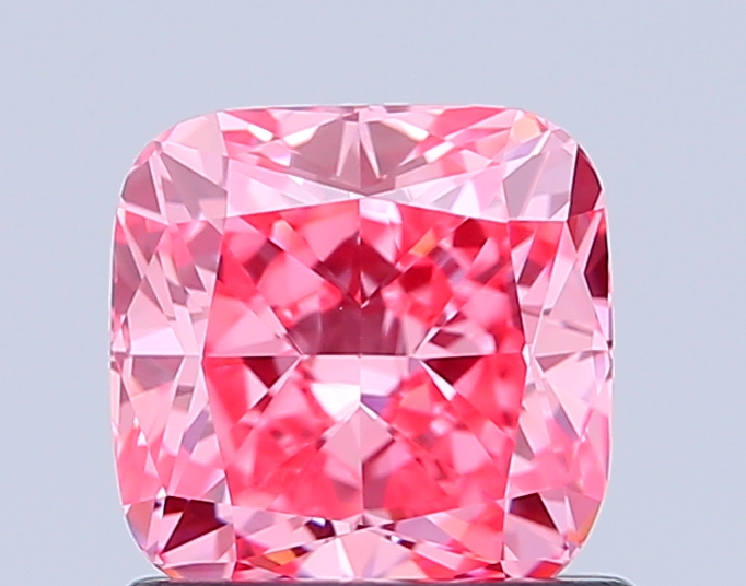 1.0ct Cushion Brilliant Fancy Vivid Pink VVS2 IGI