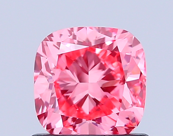 1.0ct Cushion Brilliant Fancy Vivid Pink VS1 IGI