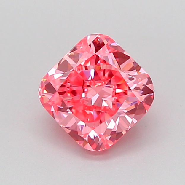 1.0ct Cushion Brilliant Fancy Vivid Pink VVS2 IGI