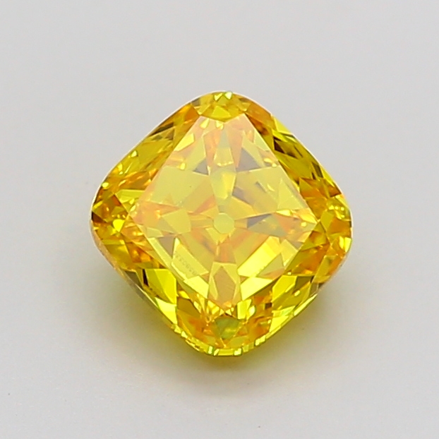 1.0ct Cushion Brilliant Fancy Vivid Yellow VVS2 IGI