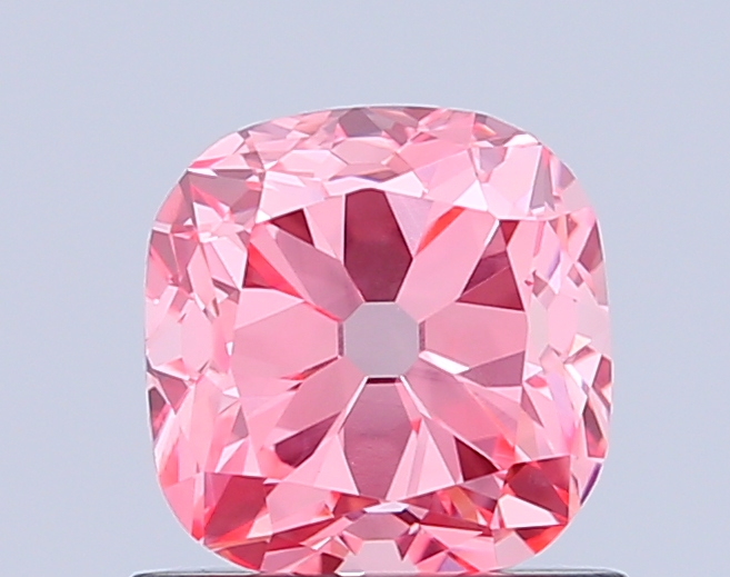 0.9ct Cushion Brilliant Fancy Vivid Pink VVS2 IGI