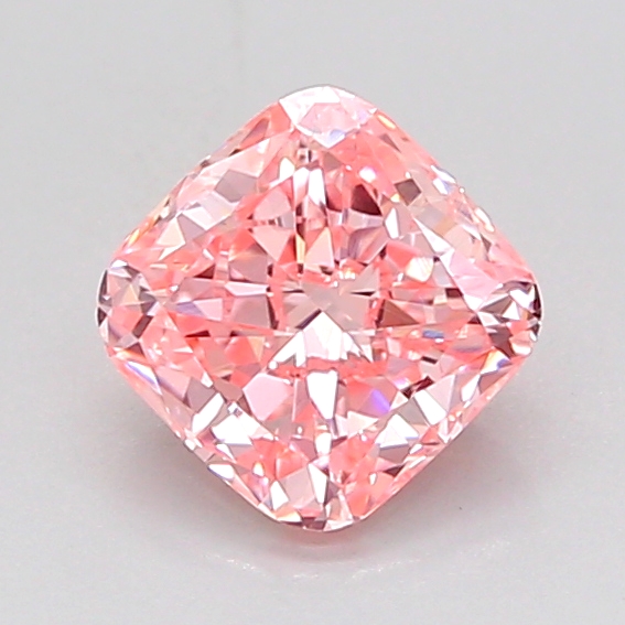 0.9ct Cushion Brilliant Fancy Vivid Pink VVS2 IGI