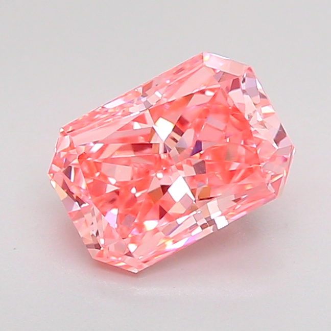1.5ct Radiant Fancy Vivid Pink VVS2 IGI