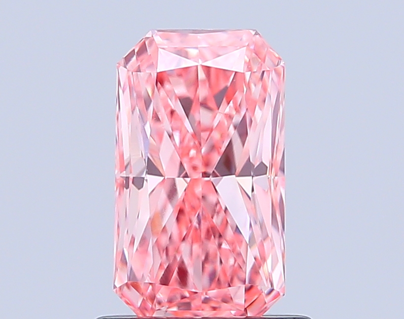 1.1ct Radiant Fancy Vivid Pink VS1 IGI