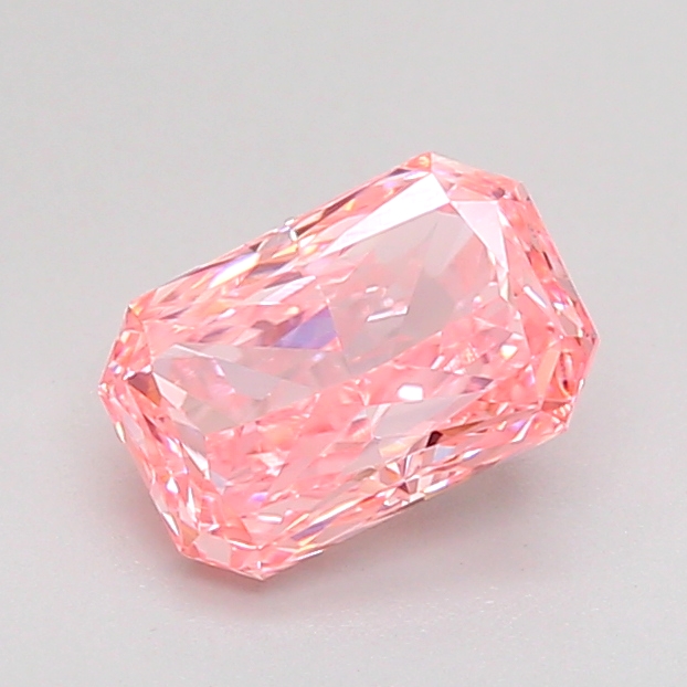 1.0ct Radiant Fancy Vivid Pink VVS2 IGI