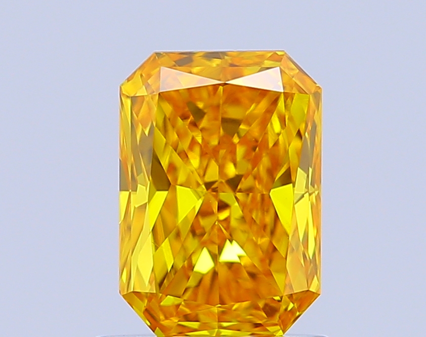 0.9ct Radiant Fancy Vivid Yellow VVS2 IGI