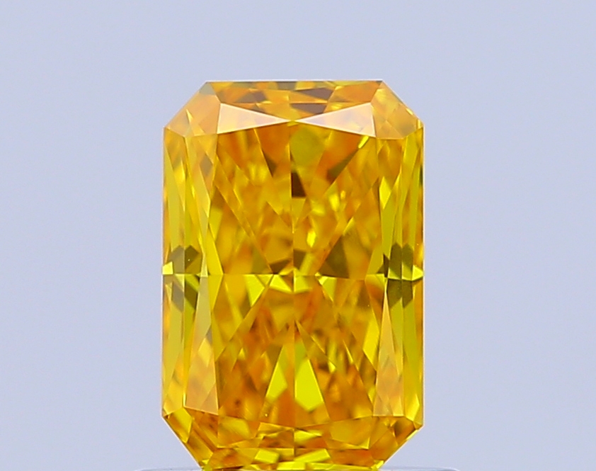 0.9ct Radiant Fancy Vivid Yellow VVS2 IGI