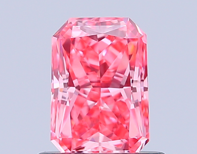 0.8ct Radiant Fancy Vivid Pink VS1 IGI