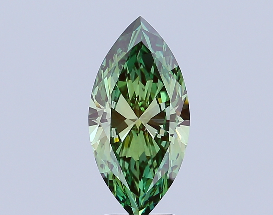 3.8ct Marquise Fancy Vivid Green VS1 IGI