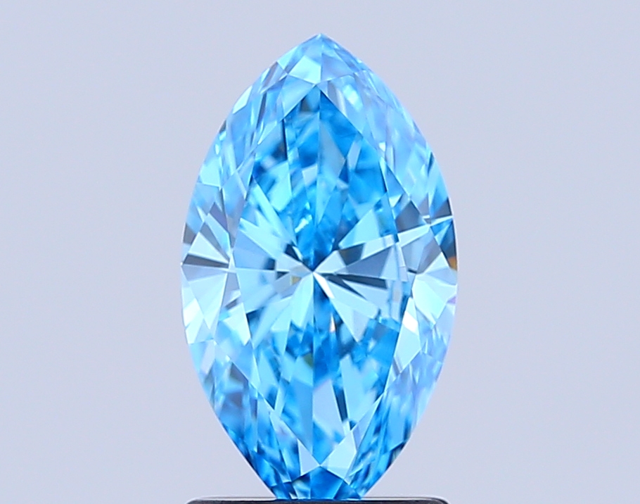 1.5ct Marquise Fancy Vivid Blue VVS2 IGI