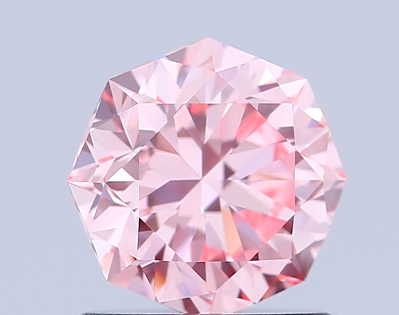 1.1ct Octagonal Fancy Intense Pink VVS2 IGI
