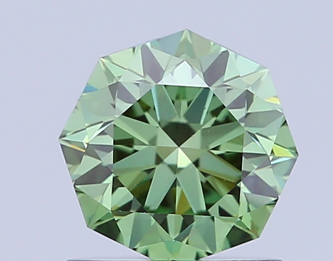 1.0ct Octagonal Fancy Vivid Green VS1 IGI