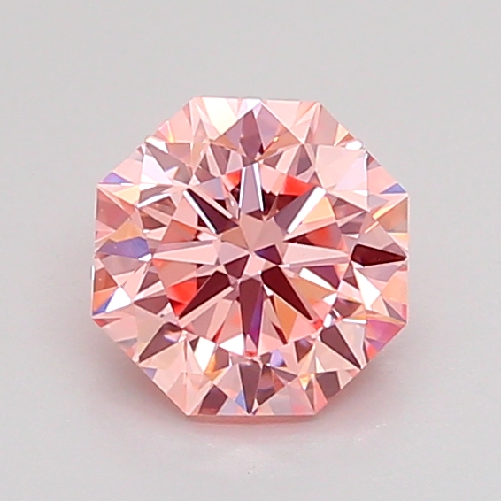 0.9ct Octagonal Fancy Vivid Pink VVS2 IGI