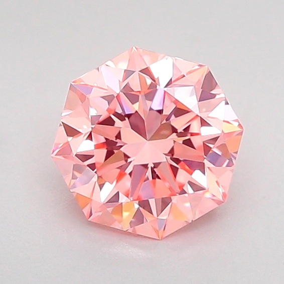 0.9ct Octagonal Fancy Vivid Pink VVS2 IGI