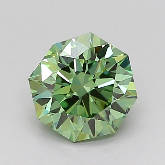 0.9ct Octagonal Fancy Vivid Green VS1 IGI