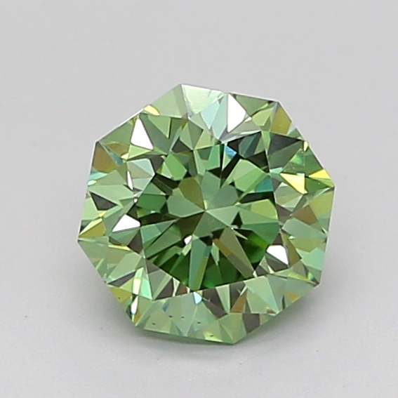 0.9ct Octagonal Fancy Vivid Green VVS2 IGI