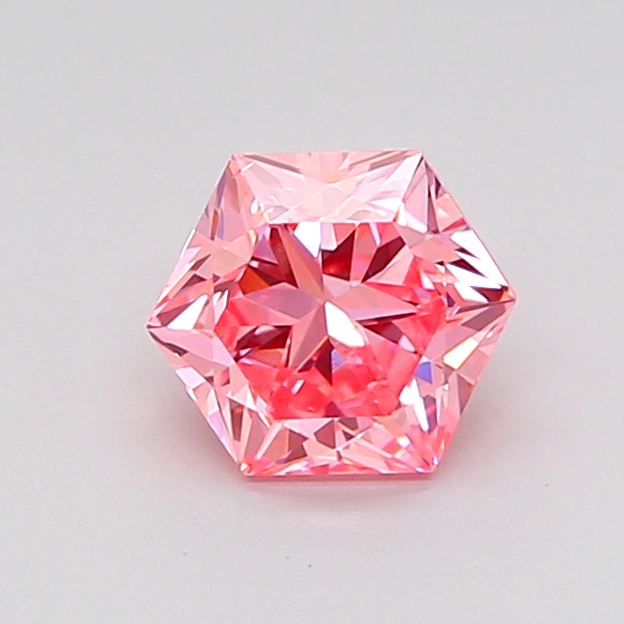0.8ct Octagonal Fancy Vivid Pink VS2 IGI