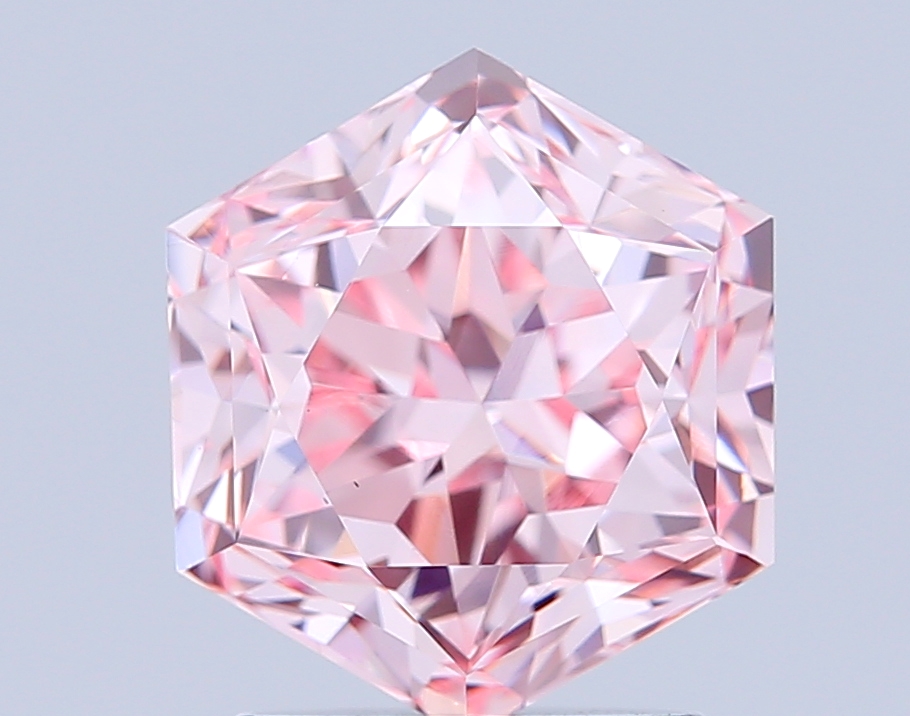 2.5ct Hexagonal Fancy Pink VS1 IGI