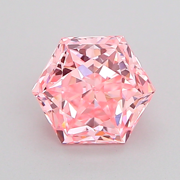 1.1ct Hexagonal Fancy Vivid Pink VVS1 IGI