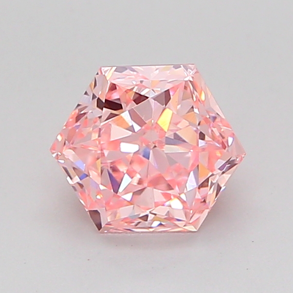 1.1ct Hexagonal Fancy Intense Pink VS1 IGI