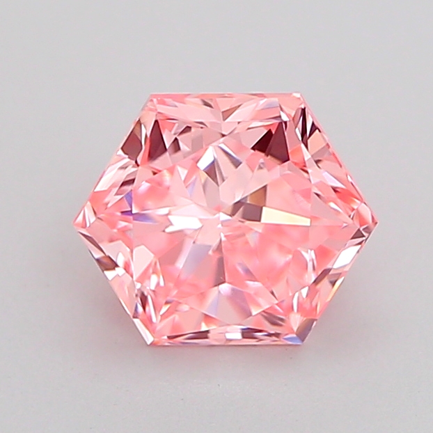 1.1ct Hexagonal Fancy Vivid Pink VVS2 IGI