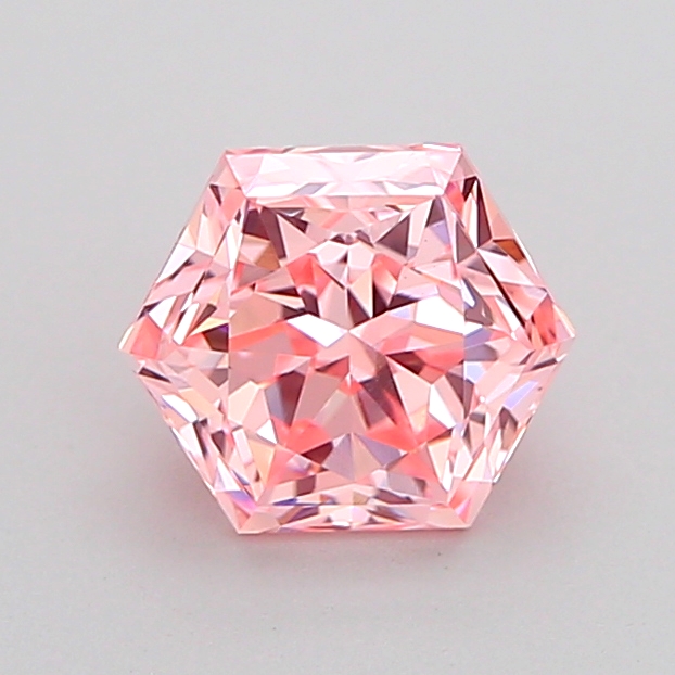 1.1ct Hexagonal Fancy Vivid Pink VS1 IGI