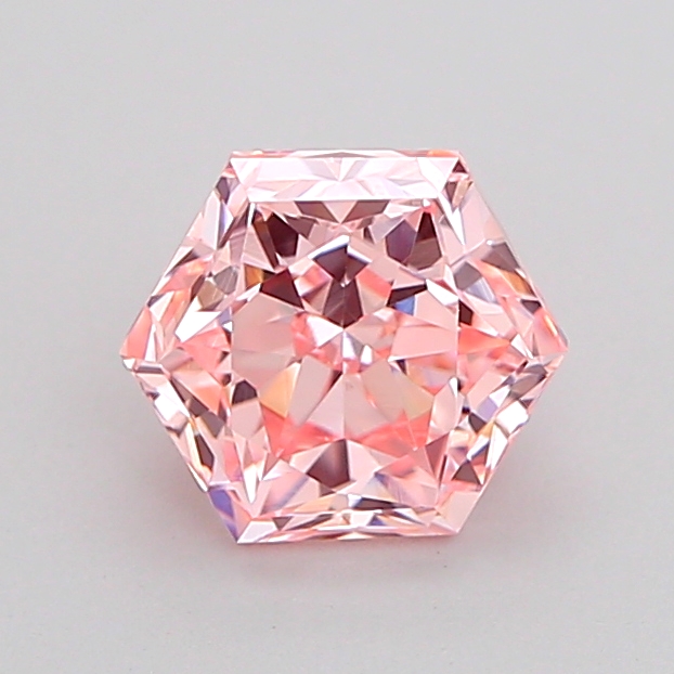 1.1ct Hexagonal Fancy Vivid Pink VVS2 IGI
