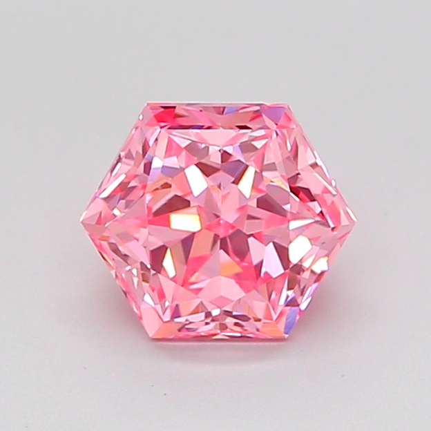 1.0ct Hexagonal Fancy Vivid Pink VVS2 IGI