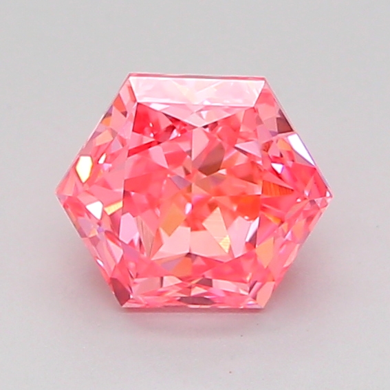 1.0ct Hexagonal Fancy Vivid Pink VVS2 IGI
