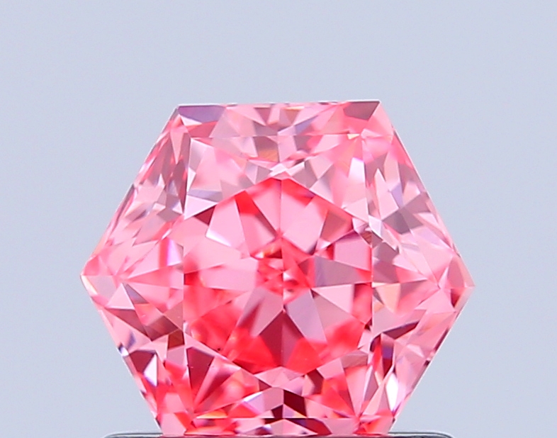 1.0ct Hexagonal Fancy Vivid Pink VS1 IGI