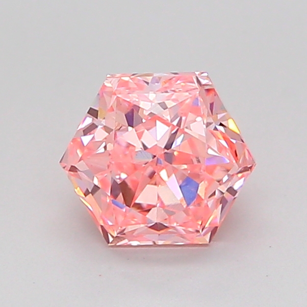 1.0ct Hexagonal Fancy Vivid Pink VVS2 IGI