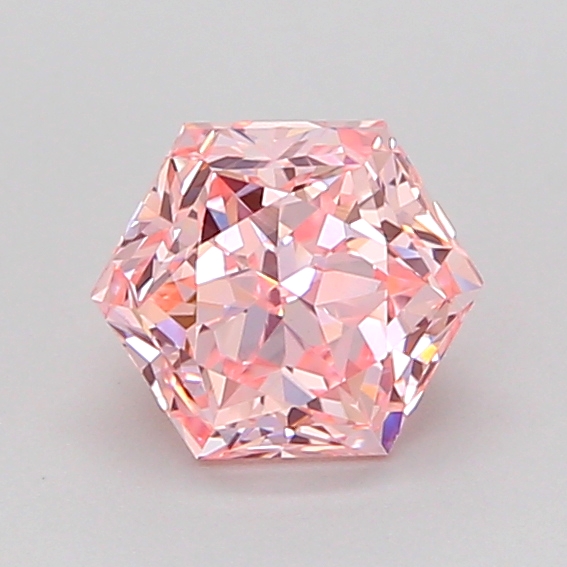 1.0ct Hexagonal Fancy Intense Pink VVS2 IGI