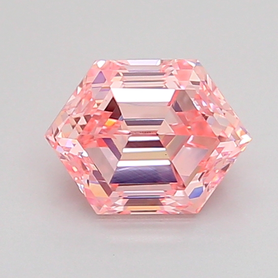 1.0ct Hexagonal Fancy Vivid Pink VS1 IGI