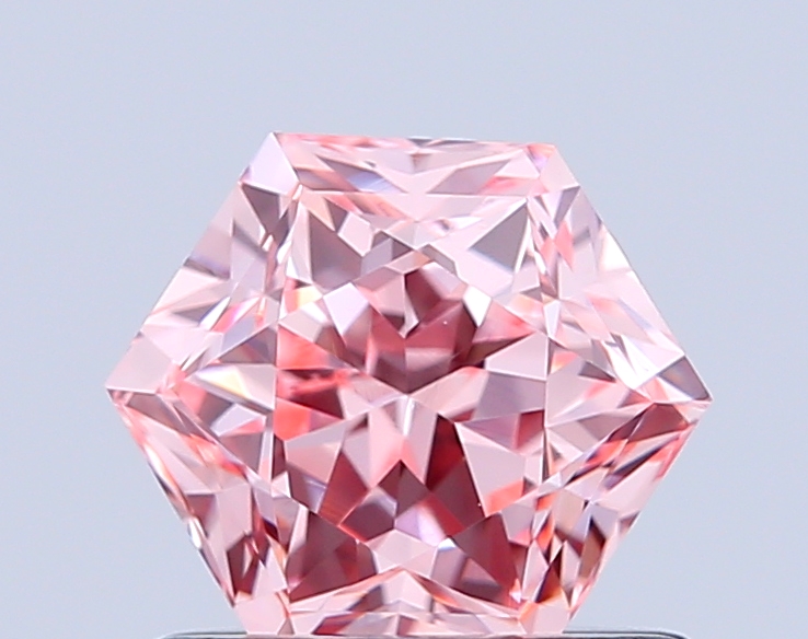 1.0ct Hexagonal Fancy Intense Pink VS1 IGI
