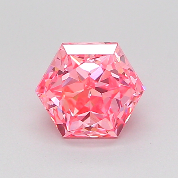 1.0ct Hexagonal Fancy Vivid Pink VVS2 IGI