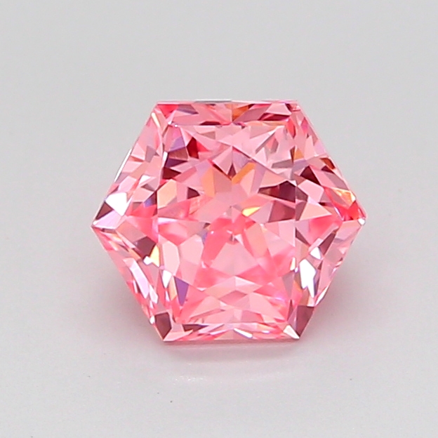1.0ct Hexagonal Fancy Vivid Pink VVS2 IGI