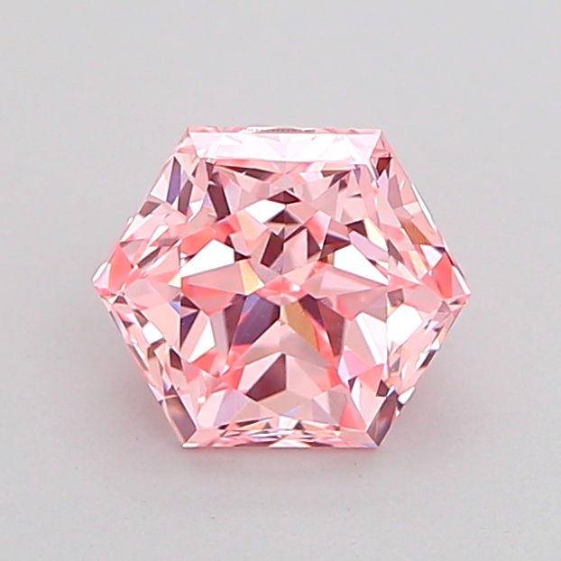 1.0ct Hexagonal Fancy Vivid Pink VVS2 IGI
