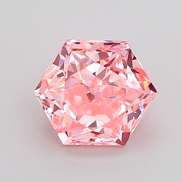 1.0ct Hexagonal Fancy Vivid Pink VS1 IGI