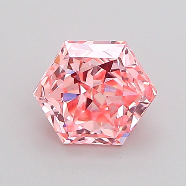 1.0ct Hexagonal Fancy Vivid Pink VS1 IGI