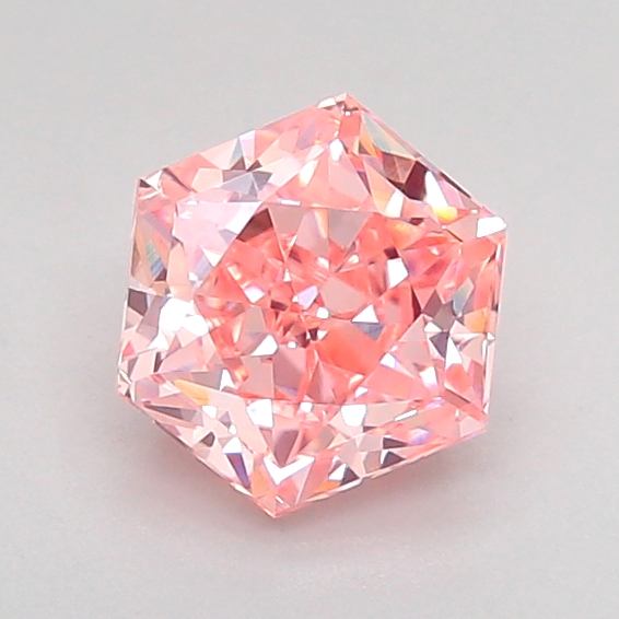 1.0ct Hexagonal Fancy Vivid Pink VVS2 IGI