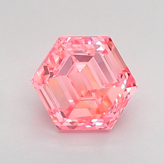 1.0ct Hexagonal Fancy Vivid Pink VS1 IGI